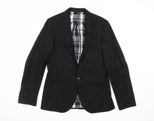 Mens UK Size 40 White Label Regular Black Suit Jacket