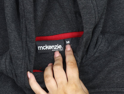 McKenzie Boys' Black Bomber Jacket, M, Hooded