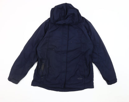 Gelert Women's Blue Hooded Rain Coat Jacket Size 14