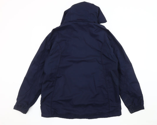 Gelert Women's Blue Hooded Rain Coat Jacket Size 14