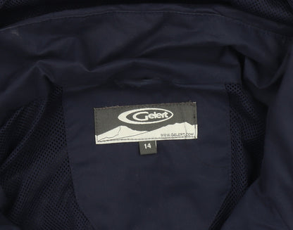 Gelert Women's Blue Hooded Rain Coat Jacket Size 14