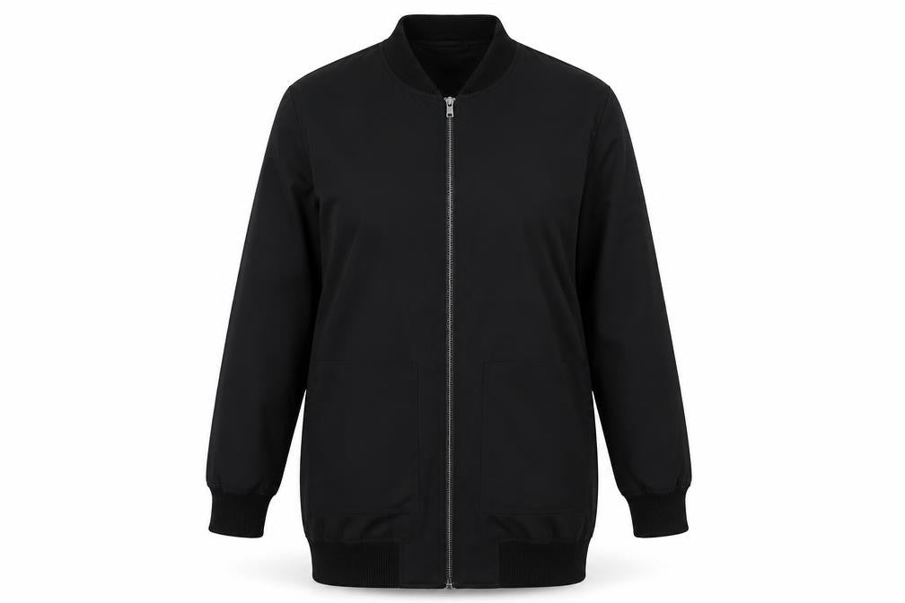 Womens UK Size 2 Jacqueline de Yong Black Bomber Jacket