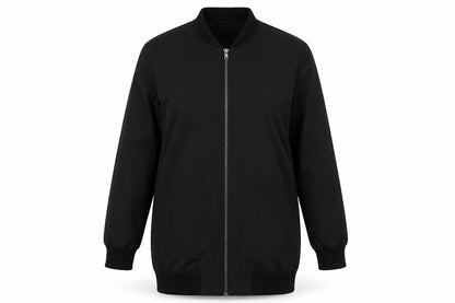 Womens UK Size 2 Jacqueline de Yong Black Bomber Jacket