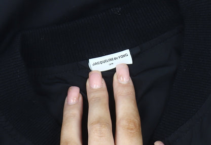 Jacqueline de Yong Women's Black Bomber Jacket Size 2