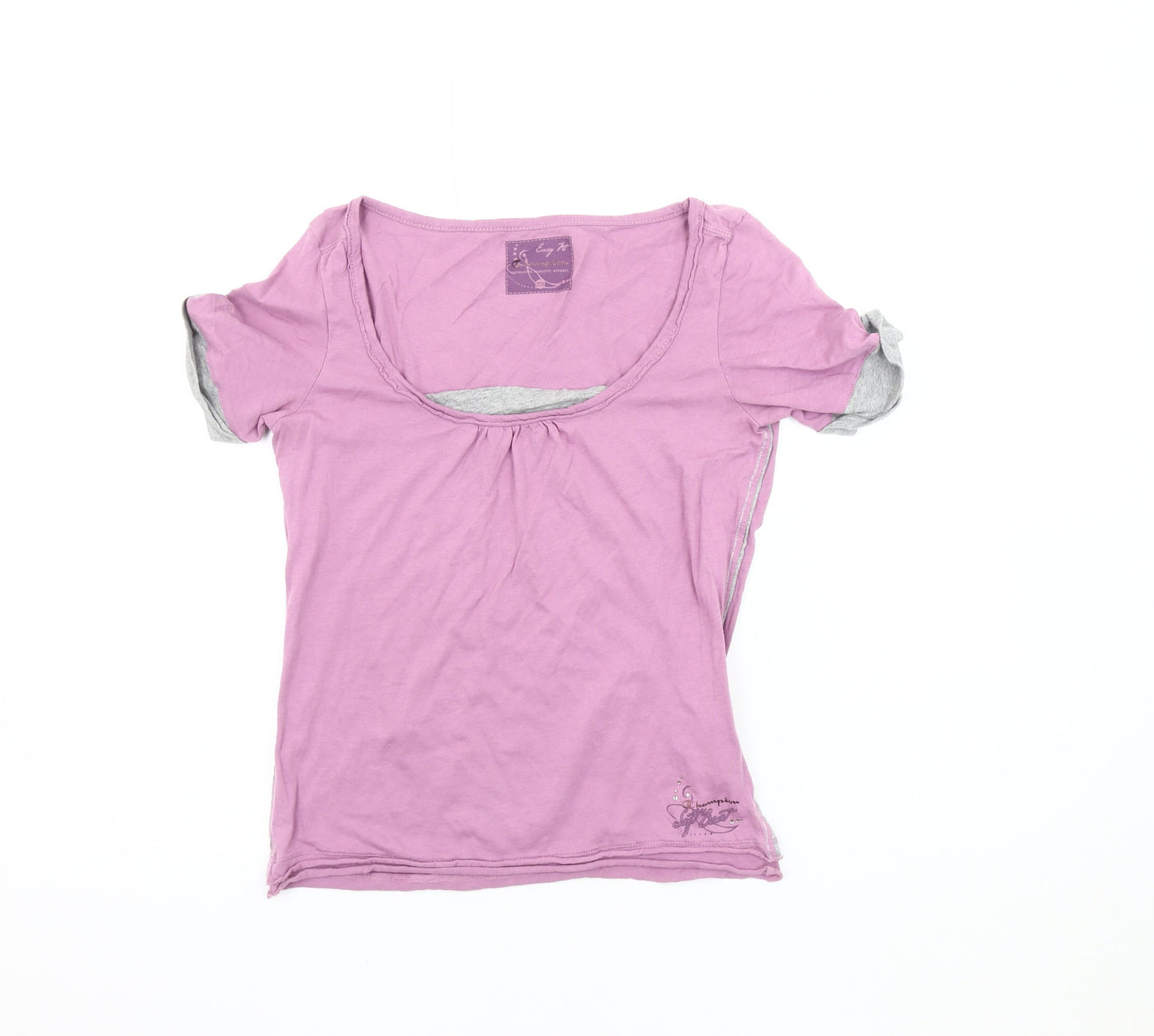 Champion Women's Purple XS T-Shirt Casual Scoop Neck