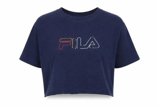 Fila Blue Cropped T-Shirt M for Unisex Adults