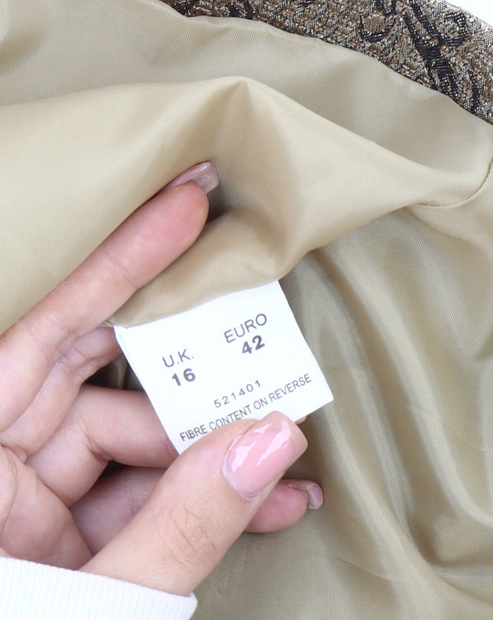 Eastex Women's Beige Floral Blazer Size 16