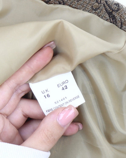 Eastex Women's Beige Floral Blazer Size 16