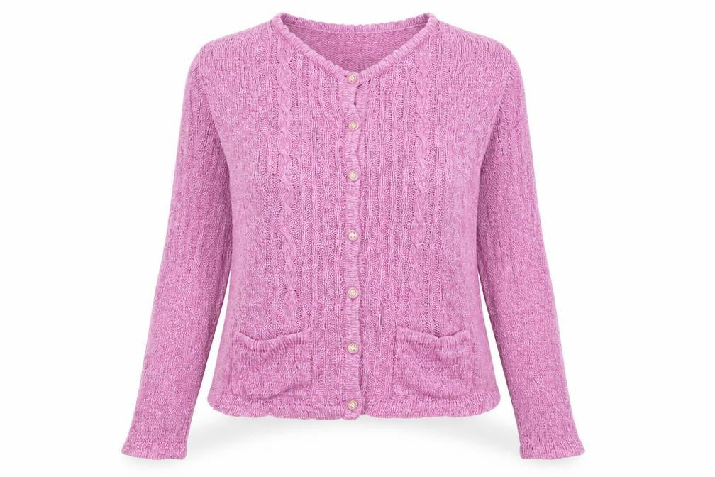 Womens UK Size M Honor Millburn Pink Cardigan Jumper