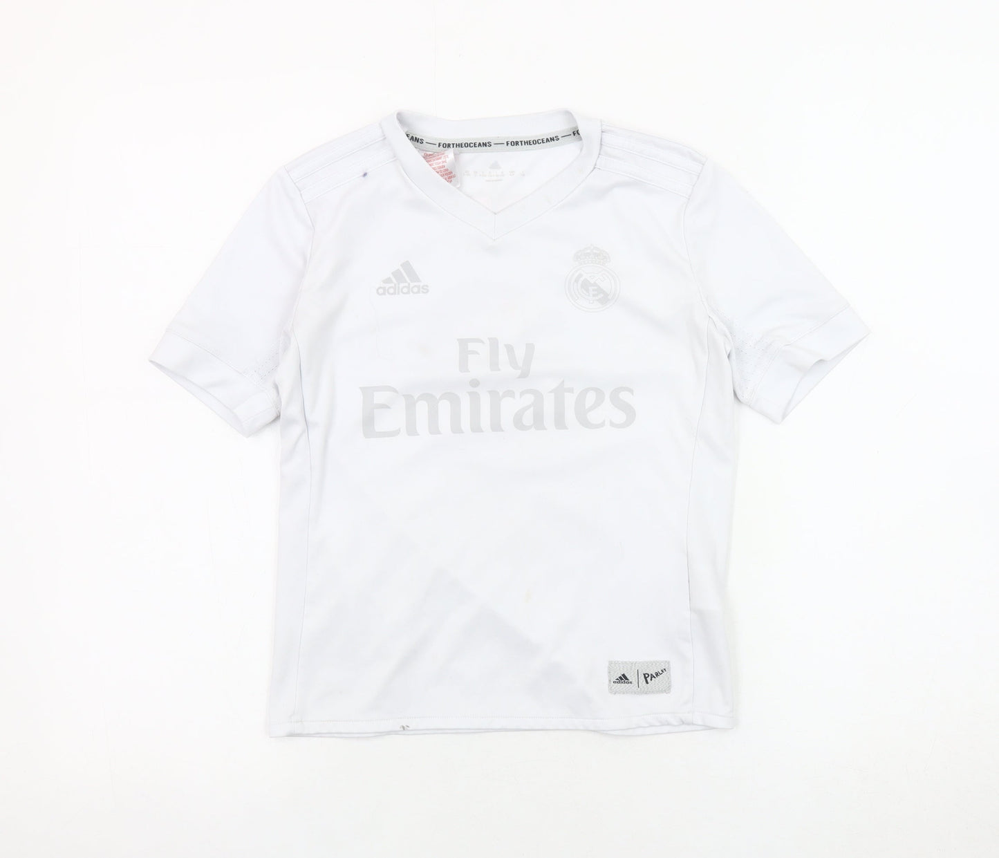 Adidas Boys White Football Jersey 4-5Yrs Short Sleeve