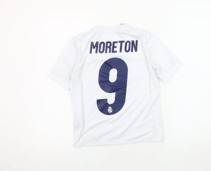 Adidas Boys White Football Jersey 4-5Yrs Short Sleeve
