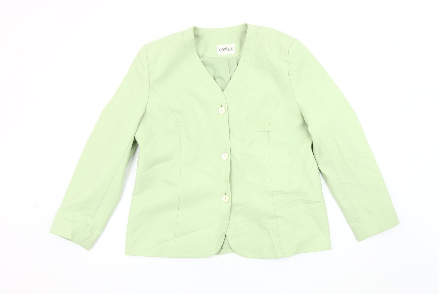 Eastex Women's Green Blazer Size 16 Long Sleeve