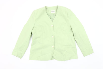 Eastex Women's Green Blazer Size 16 Long Sleeve