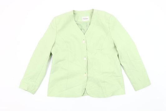 Eastex Women's Green Blazer Size 16 Long Sleeve
