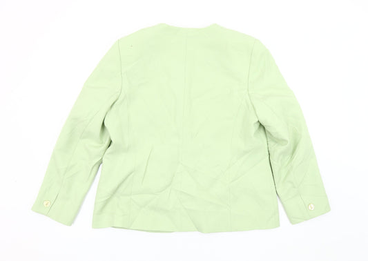 Eastex Women's Green Blazer Size 16 Long Sleeve