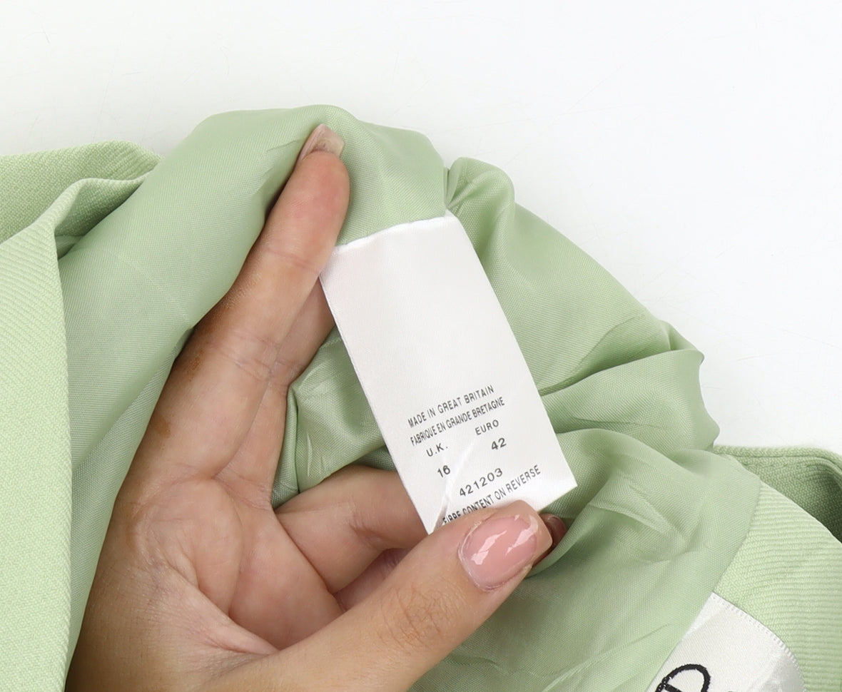 Eastex Women's Green Blazer Size 16 Long Sleeve