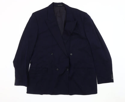 Mens UK Size 46 Van Heusen Regular Blue Suit Jacket