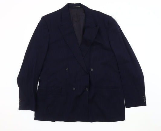 Mens UK Size 46 Van Heusen Regular Blue Suit Jacket