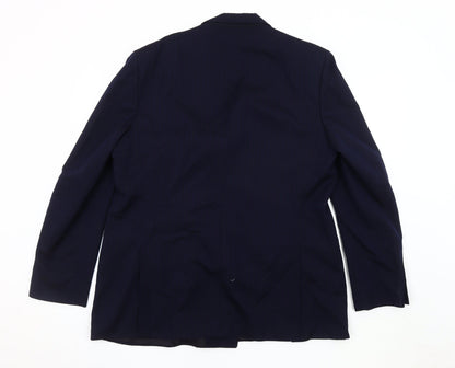 Mens UK Size 46 Van Heusen Regular Blue Suit Jacket