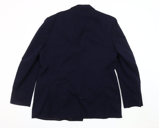 Mens UK Size 46 Van Heusen Regular Blue Suit Jacket