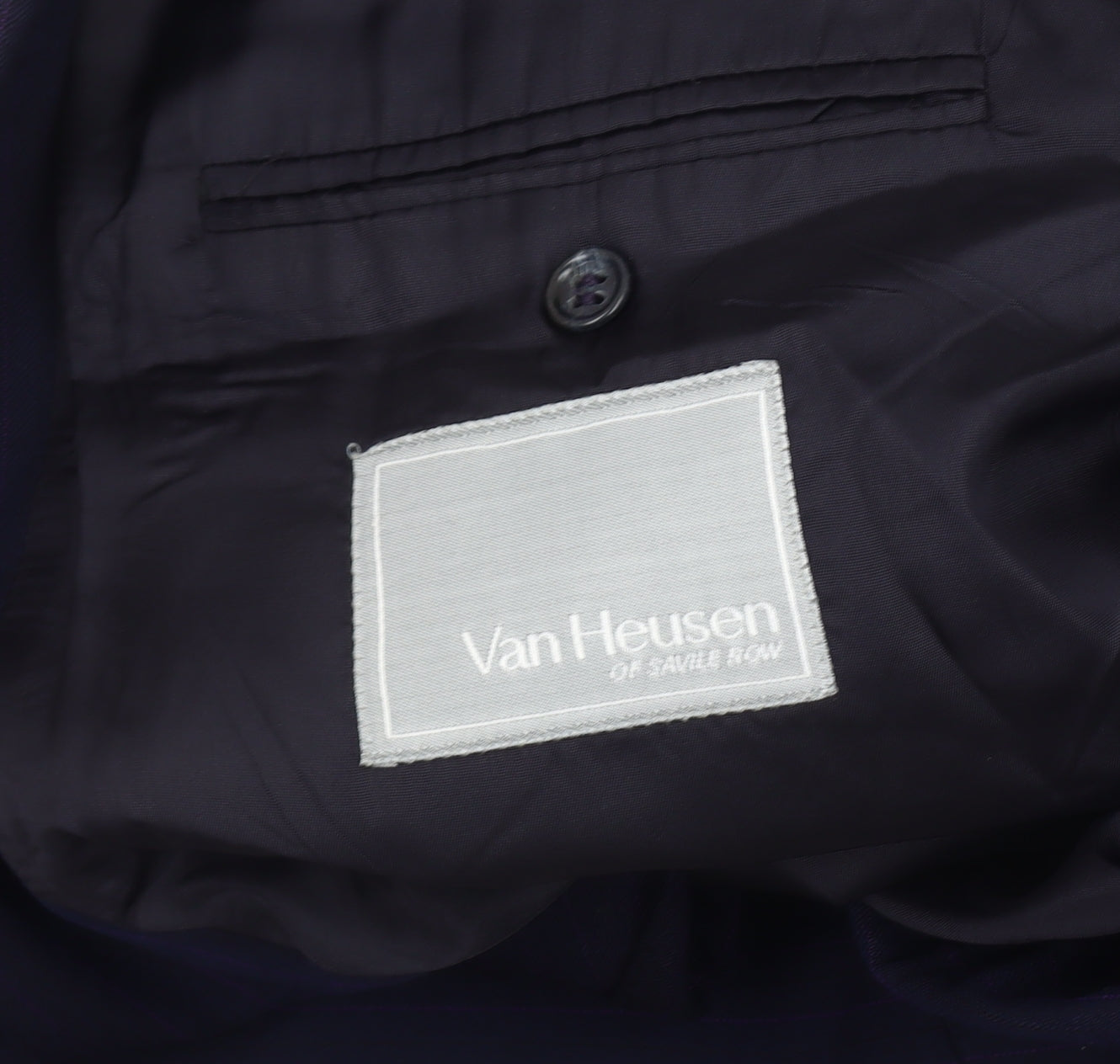 Mens UK Size 46 Van Heusen Regular Blue Suit Jacket
