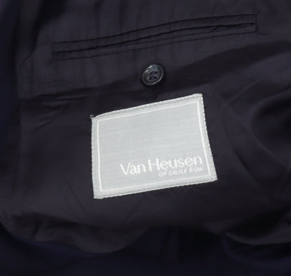 Mens UK Size 46 Van Heusen Regular Blue Suit Jacket