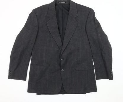 Dunn & Co Men's Grey Striped Blazer 40R, Classic