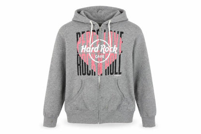 Hard Rock Cafe Women's Grey Hooded Zip Jacket S