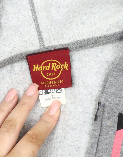 Hard Rock Cafe Women's Grey Hooded Zip Jacket S