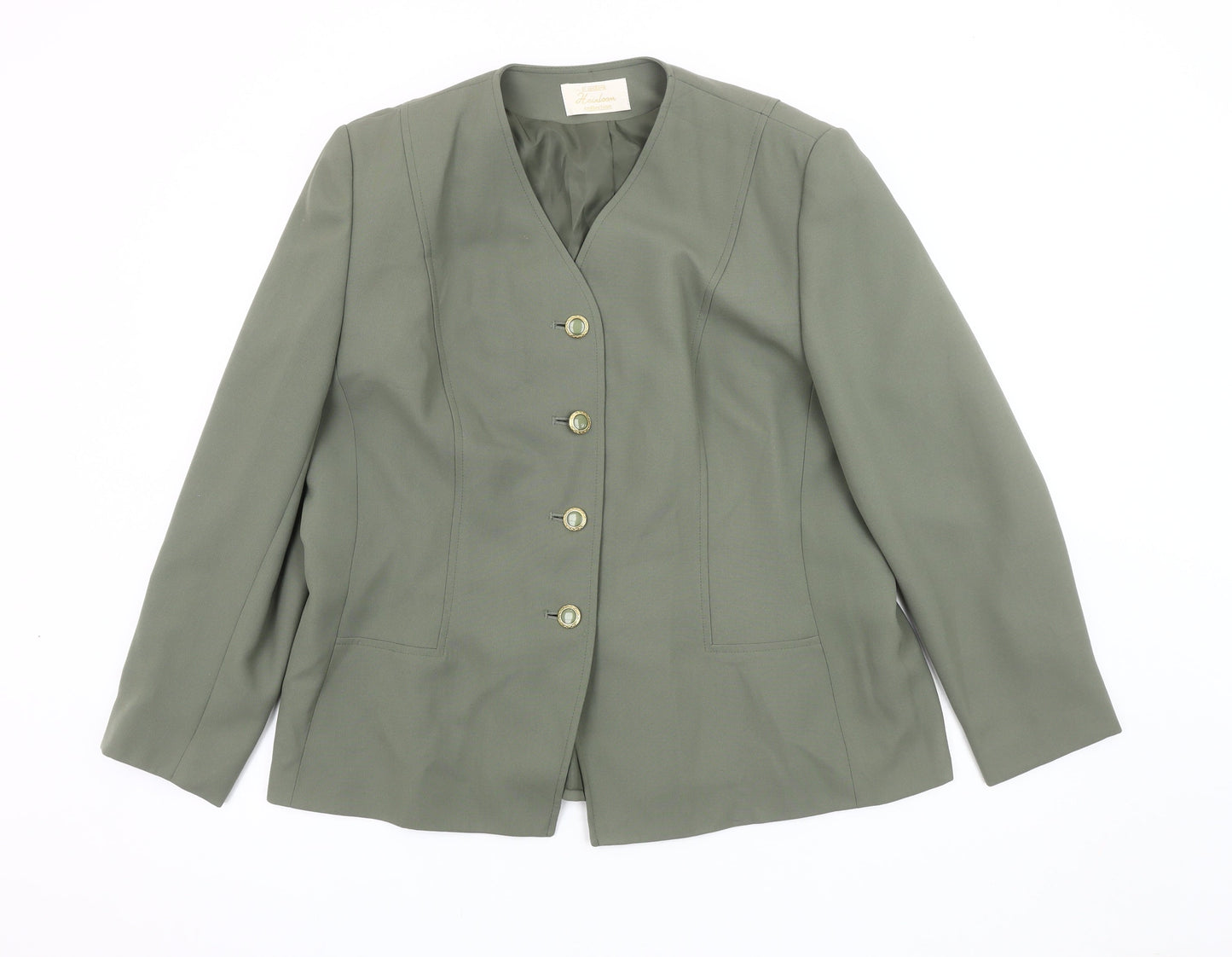 Eastex Women's Green Suit Jacket Size 18