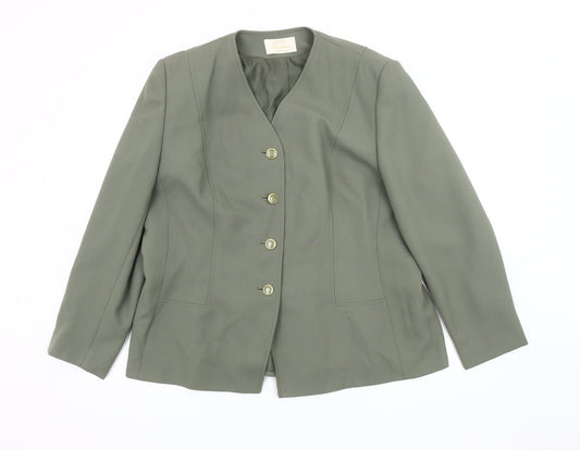 Eastex Women's Green Suit Jacket Size 18
