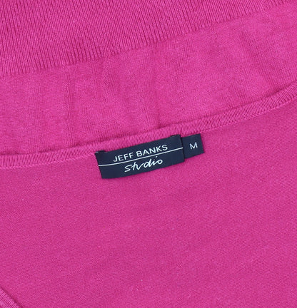 Jeff Banks Women's Pink V-Neck Pullover Jumper M