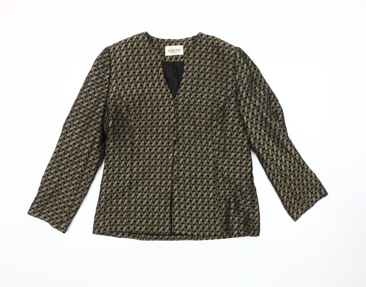 Eastex Women's Black Geometric Jacket UK 10