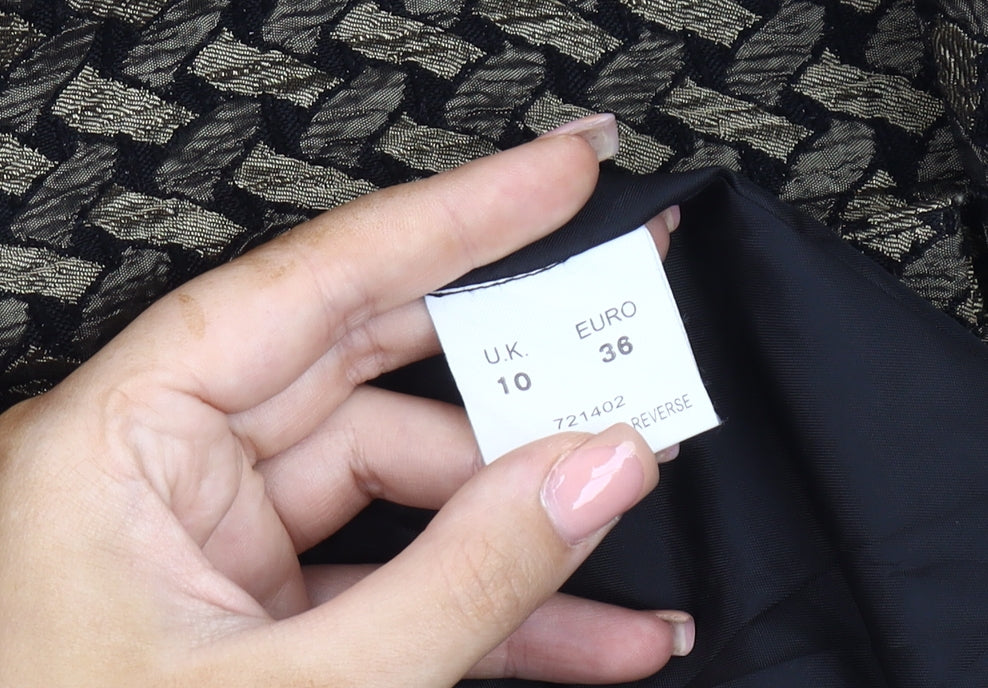 Eastex Women's Black Geometric Jacket UK 10