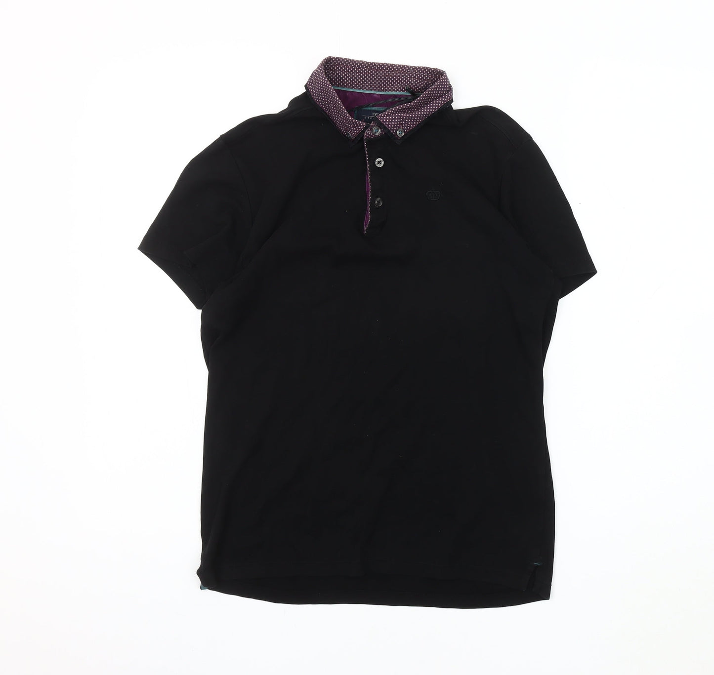 Next Men's Black Short Sleeve Polo Shirt S