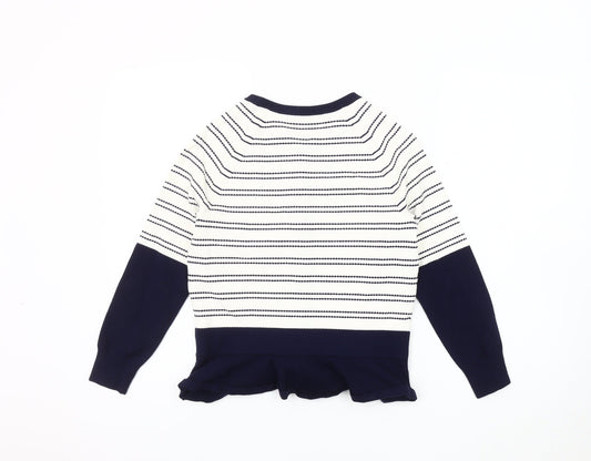 Karen Millen Women's Striped Blue Cardigan Size 10