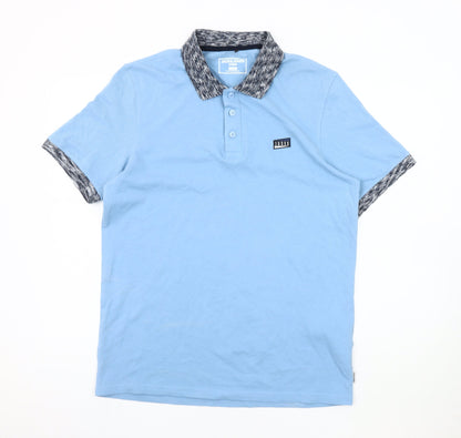 Jack & Jones Men's Blue Slim Fit Polo Shirt L