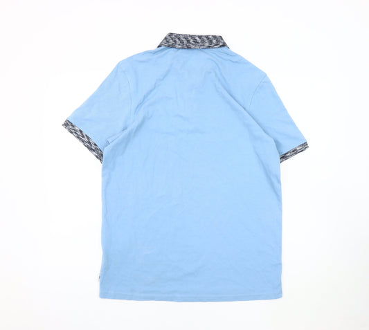 Jack & Jones Men's Blue Slim Fit Polo Shirt L