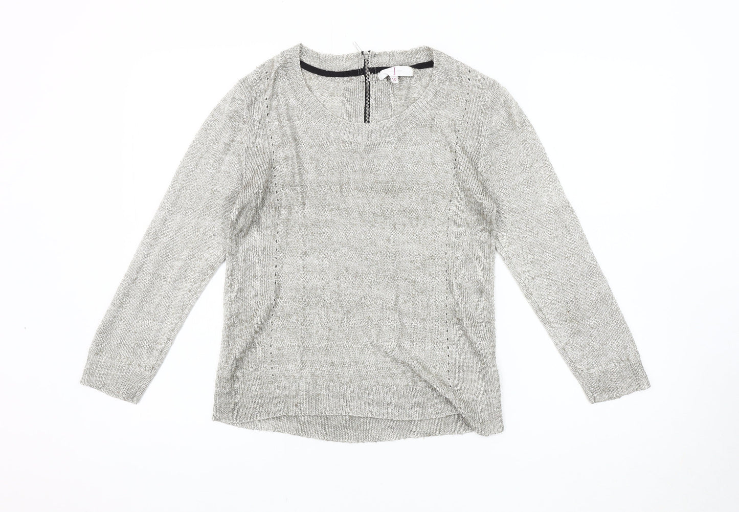 Womens UK Size 10 Jasper Conran Grey Pullover Jumper