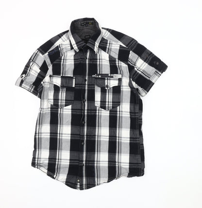 Jack & Jones Men's Black Plaid Shirt, Size S
