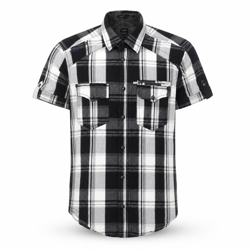 Jack & Jones Men's Black Plaid Shirt, Size S