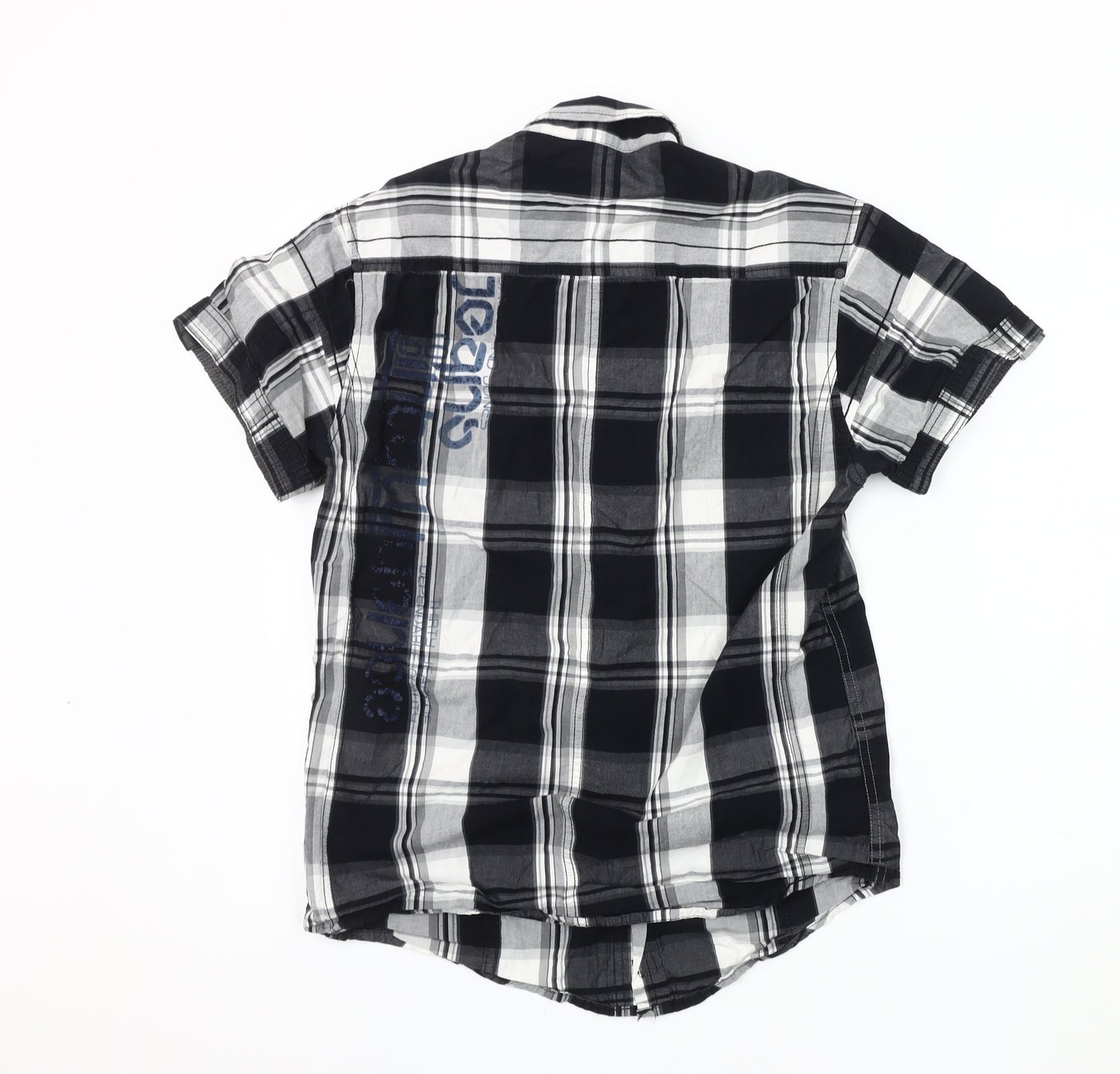 Jack & Jones Men's Black Plaid Shirt, Size S