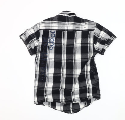 Jack & Jones Men's Black Plaid Shirt, Size S