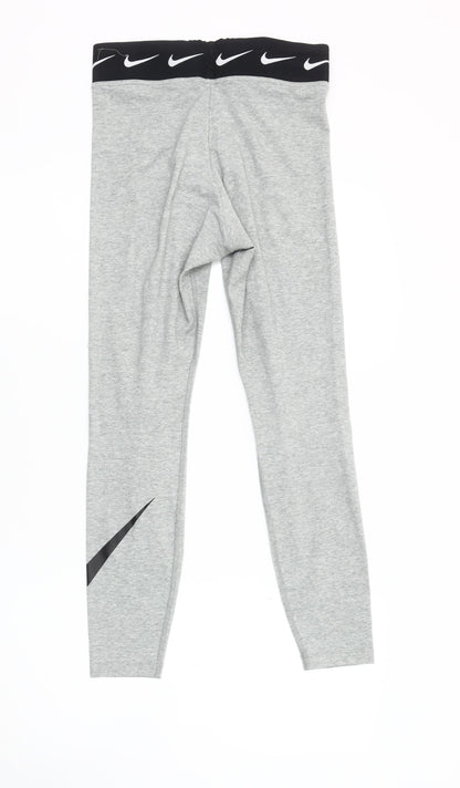 Nike Women's Grey Slim Fit Leggings M Activewear