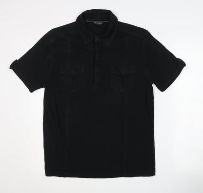 Marks and Spencer Men’s Black Polo Shirt Medium