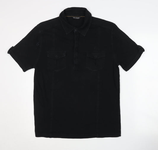 Marks and Spencer Men’s Black Polo Shirt Medium