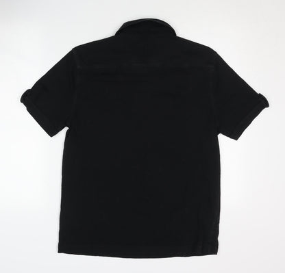 Marks and Spencer Men’s Black Polo Shirt Medium