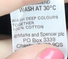 Marks and Spencer Men’s Black Polo Shirt Medium