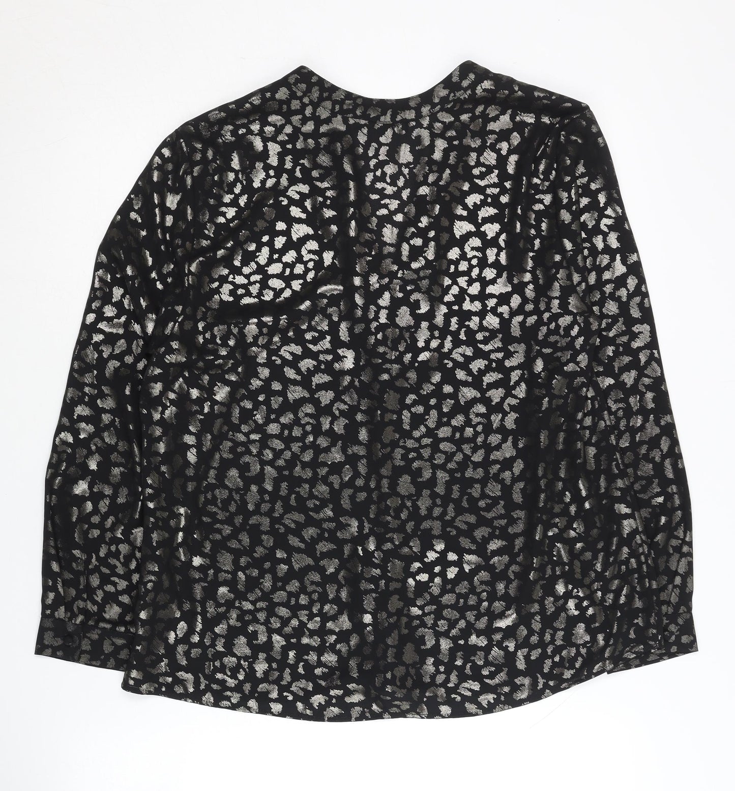 Womens UK Size 14 Principles Black Basic Blouse