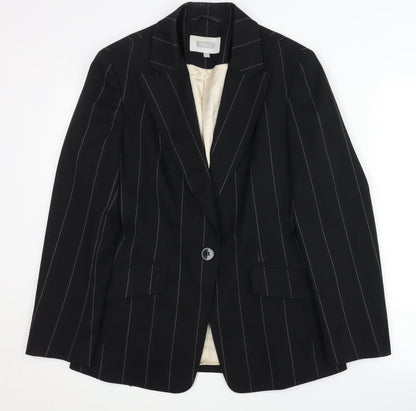 Next Women's Black Pinstripe Blazer Size 12